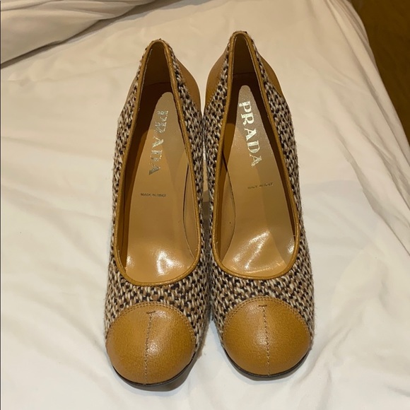 Prada tweed Heels 401/2 - Picture 1 of 6